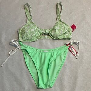 Xhilaration Bright Green Bikini Set